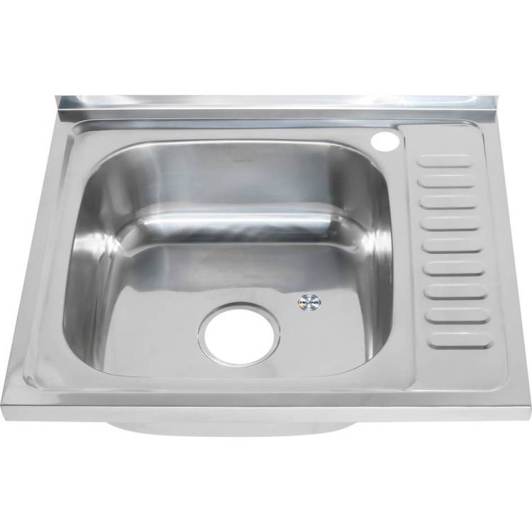 Мойка кухонная Melana 178t L (*10) накладная прямоугольная с сифоном 600x500мм