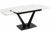 Стол Woodville Alarti 493187 matt white marble sintered stone/black 120(180)x80x76 фото 7