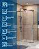 Душевой уголок BelBagno SOFT_CLOSE-1-AH-1-110/90-C-GM профиль оружейная сталь, стекло прозрачное, 110x90x200 фото 10
