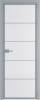Межкомнатная дверь Profil Doors 5 AX цвет профиля Серебро, стекло безопасное 6 мм мору белый 800x2000