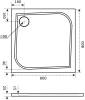 Поддон для душа Good Door Квадро 80x80 фото 5