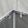 Душевой уголок MaybahGlass MGY-1329-5 профиль хром матовый, стекло графит матовый, 90x90x195 фото 2