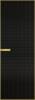 Межкомнатная дверь Profil Doors 1 AGN цвет профиля Золото, стекло безопасное 4 мм мору черное 600x2000