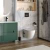Унитаз подвесной Taliente Amato AM25010+SMnero безободковый, с микролифтом, белый фото 3