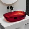 Раковина Abber Kristall AT2805Rubin 60 см, красная