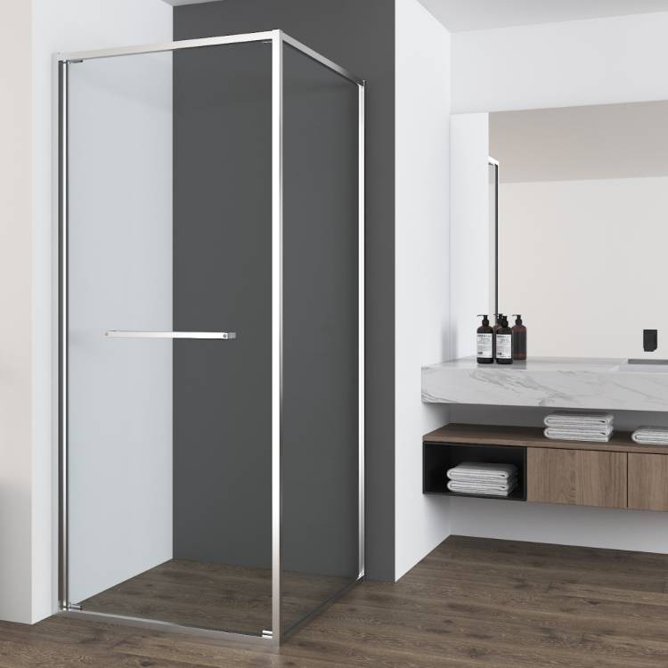 Душевой уголок Vincea Tesi VSRW-7TS9090CL профиль хром, стекло прозрачное, 90x90x200