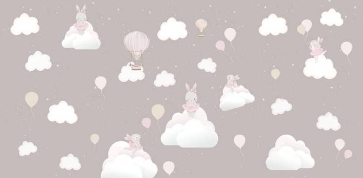 3D Фотообои Artegrafico «Заячий балет» KID-130 акварель