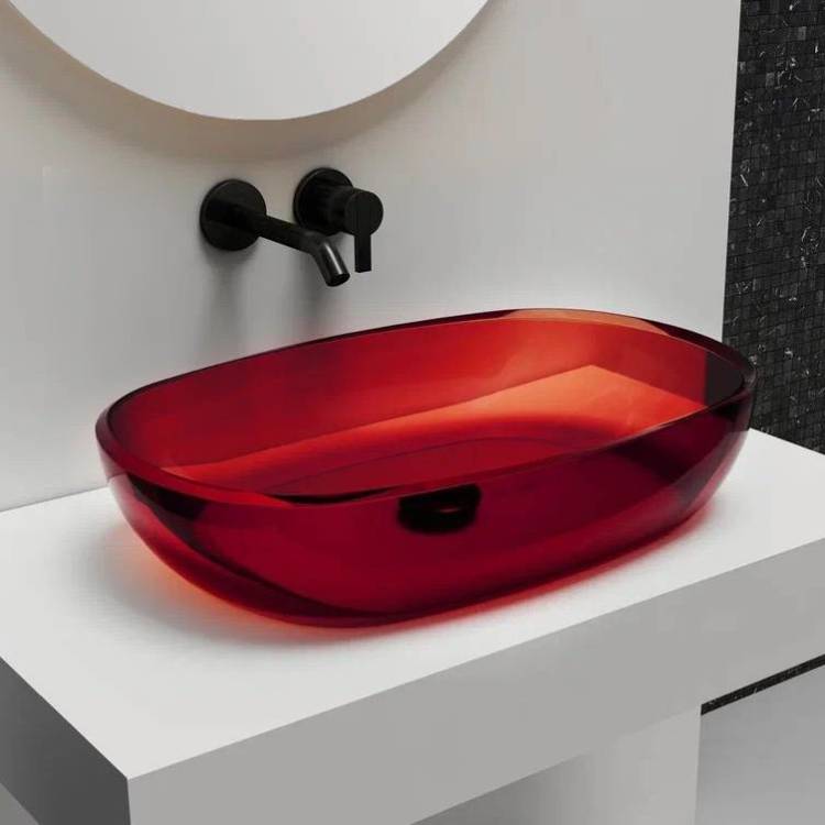 Раковина Abber Kristall AT2805Rubin 60 см, красная
