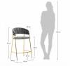 Набор из 2 полубарных стульев Bradex Home Turin FR 0162P бирюзовый с золотыми ножками фото 10