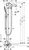 Смеситель для ванны с душем Hansgrohe Metropol Classic 31445090 напольный, хром - золото фото 6