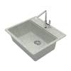 Мойка кухонная Maretti Kitchen MR570-GR серый, 57x50.5 фото 2