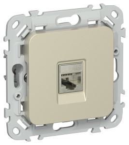 Розетка компьютерная RJ45 IEK Flite FI-K11-2-K37 шампань