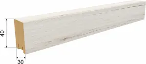 Декоративная панель МДФ Stella Ривьера Дуб Санремо Белый 270x3x4