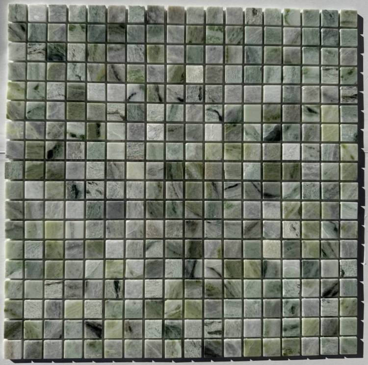 Мозаика Pixel Mosaic Мрамор PIX 312 Jet Green 1.5x1.5 Полированная 30.5x30.5х4