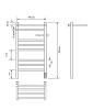 Полотенцесушитель электрический Comfysan Luce 013585 EC-8 80/40 с полкой, белый матовый фото 2