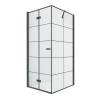 Душевое ограждение NEW TRENDY NEW SOLEO BLACK L 90x90x195 D-0289A/D-0120B (черный)
