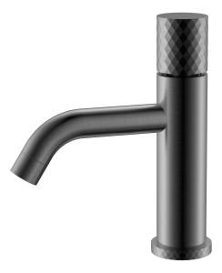 Смеситель для раковины Boheme Stick 121-GM Gun Metal с ручкой Diamond