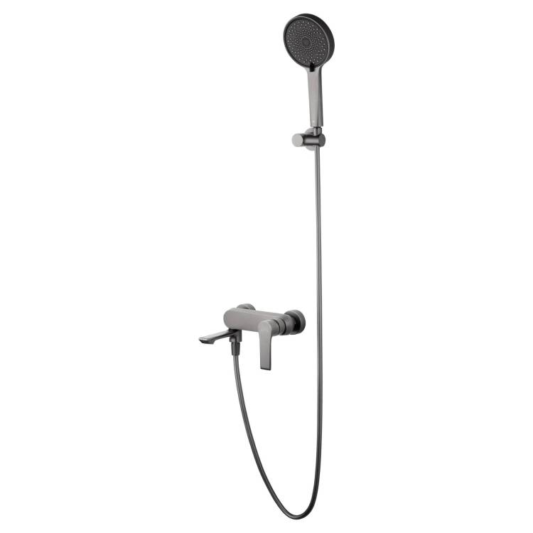 Смеситель для ванны Wonzon & Woghand WW-88037079-BGM с душевым гарнитуром, темный графит