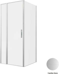 Душевой уголок Allen Brau Priority 3.31026.BA + 3.31044.BA профиль брашированное серебро, 900x900