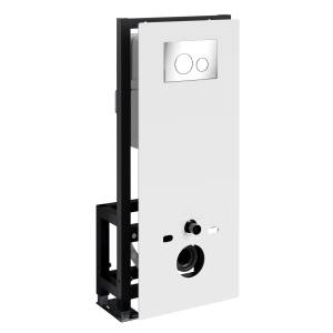 Система инсталляции для унитазов Wasserkraft Glan 66TLT.010.ME.WH.CH02 клавиша хром