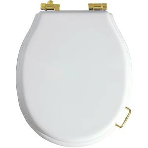 Крышка-сиденье Boheme Vogue 906-W-G Белое Золото с микролифтом