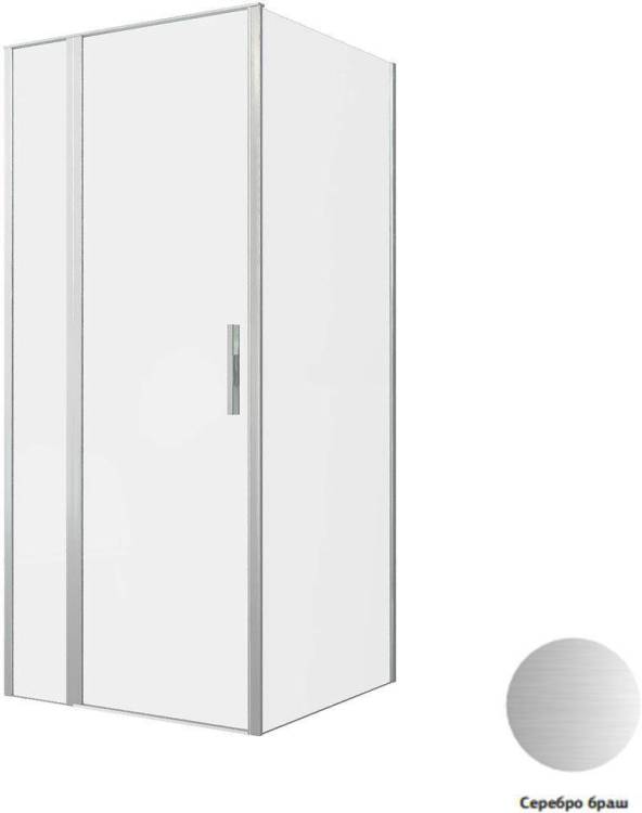 Душевой уголок Allen Brau Priority 3.31026.BA + 3.31044.BA профиль брашированное серебро, 900x900