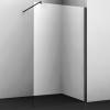Душевая перегородка Wasserkraft Abens (Абенс) 20W46 профиль черный матовый, стекло прозрачное, 110x200