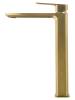Смеситель для раковины Wonzon & Woghand WW-88239011-BG высокий, брашированное золото фото 2