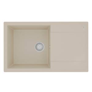 Кухонная мойка Lemark IMANDRA 840 9910032 врезная прямоугольная с крылом из кварцгранита бежевый