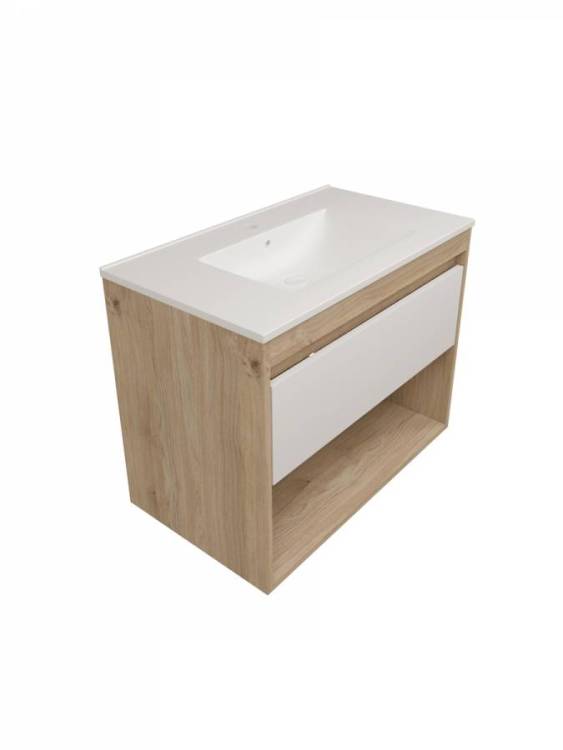 Тумба под раковину Watersense Nancy W00890 дуб, 80 см