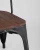 Набор из 6 стульев Stool Group Tolix YD-H440B-W LG-01 X6 черный глянцевый, темное дерево фото 9