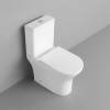 Унитаз-компакт Grossman Tornado GR-4489SQ безободковый, сиденье микролифт, белый глянцевый фото 6