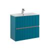 Тумба под раковину Art&Max Elegant AM-ELEGANT-600-2C-SO-TM-LED с LED подсветкой ручек, Бирюзовый матовый, 61x38.5x57