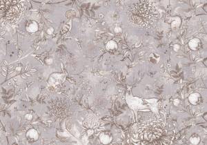 3D Фотообои Artegrafico «Винтажный лес в лиловых тонах» FN-018 песок