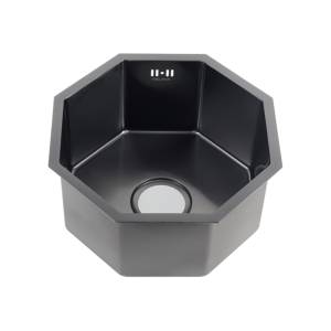 Мойка кухонная Melana ProfLine D400B черная врезная фигурная 400x400x200мм
