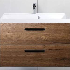 Тумба с раковиной Belbagno Aurora AURORA-900-2C-SO-RT 90x45x50 Rovere Tabacco подвесная с двумя выкатными ящиками
