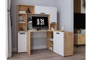Гарнитур для кабинета ТЭКС Квартет-13 Н14471280 комплект 3, дуб крафт золотой/белый