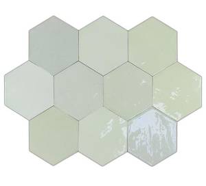 Керамическая плитка WOW Zellige Hexa 122083 Mint 10.8x12.4