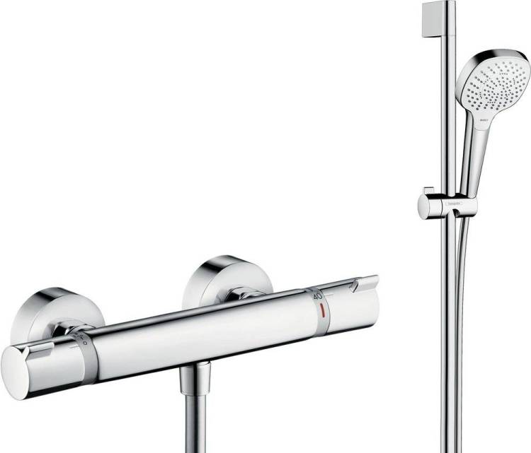 Душевой комплект Hansgrohe Ecostat Comfort 13116000 термостат + душевой гарнитур Croma Select E Multi 26590400