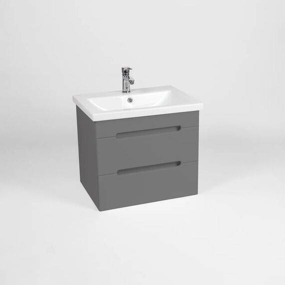 Тумба под раковину Viant Марсель VMAR70COG-T2YP 425x655x500 2 ящика подвесная графит
