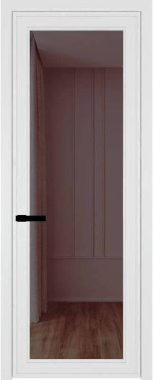 Межкомнатная дверь Profil Doors 1 AGP цвет профиля Вайт, стекло безопасное 6 мм золотистая бронза 700x2000