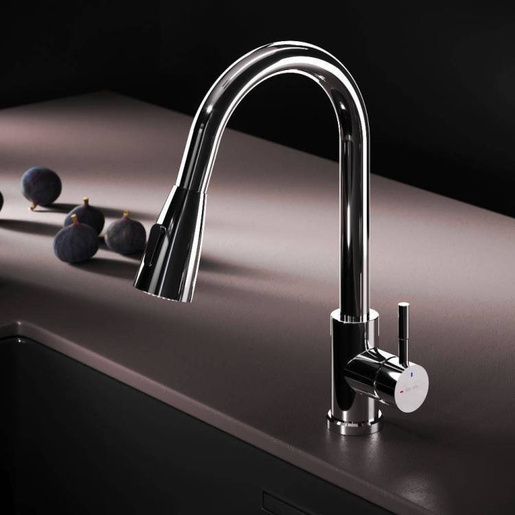 Смеситель для кухни Am.Pm X-Joy S F85B07500 хром, с вытягивающимся изливом