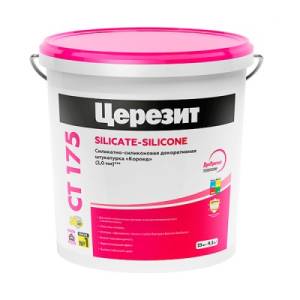 Силикатно-силиконовая декоративная штукатурка «короед» Ceresit CT 175 2.0 мм база 25 кг