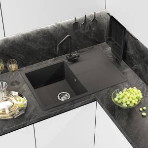 Мойка кухонная Misty Линкор LIN-78х51-01 антрацит, 78x51