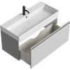 Тумба с раковиной Aqwella Pure PUR0110ST серый туман, 100x45 фото 3