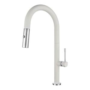 Смеситель для кухни Rivelato Asti 3972500 с выдвижным изливом, иней, хром