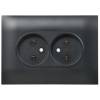 Розетка 2-местная IEK Skandy SK-R20-10-K02-F черный фото 5