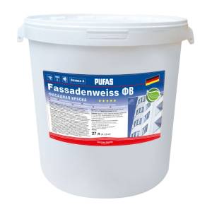 Краска фасадная Pufas Fassadenweiss ФВ база A морозостойкая 27 л