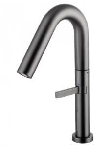 Смеситель для раковины Wonzon & Woghand WW-6068-BGG высокий, темный графит