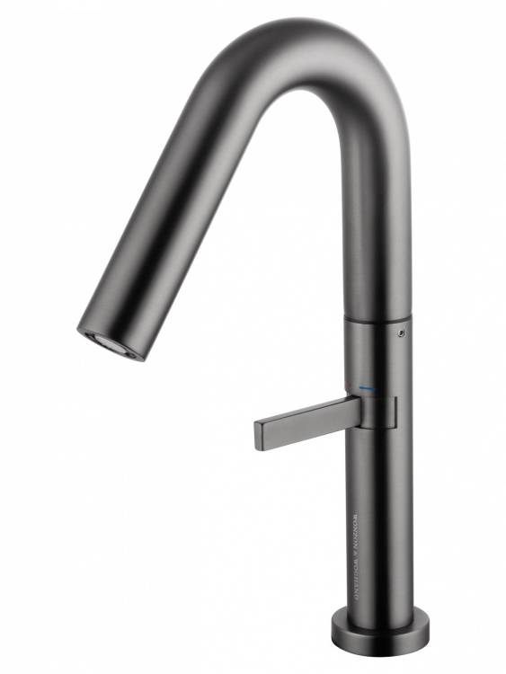 Смеситель для раковины Wonzon & Woghand WW-6068-BGG высокий, темный графит